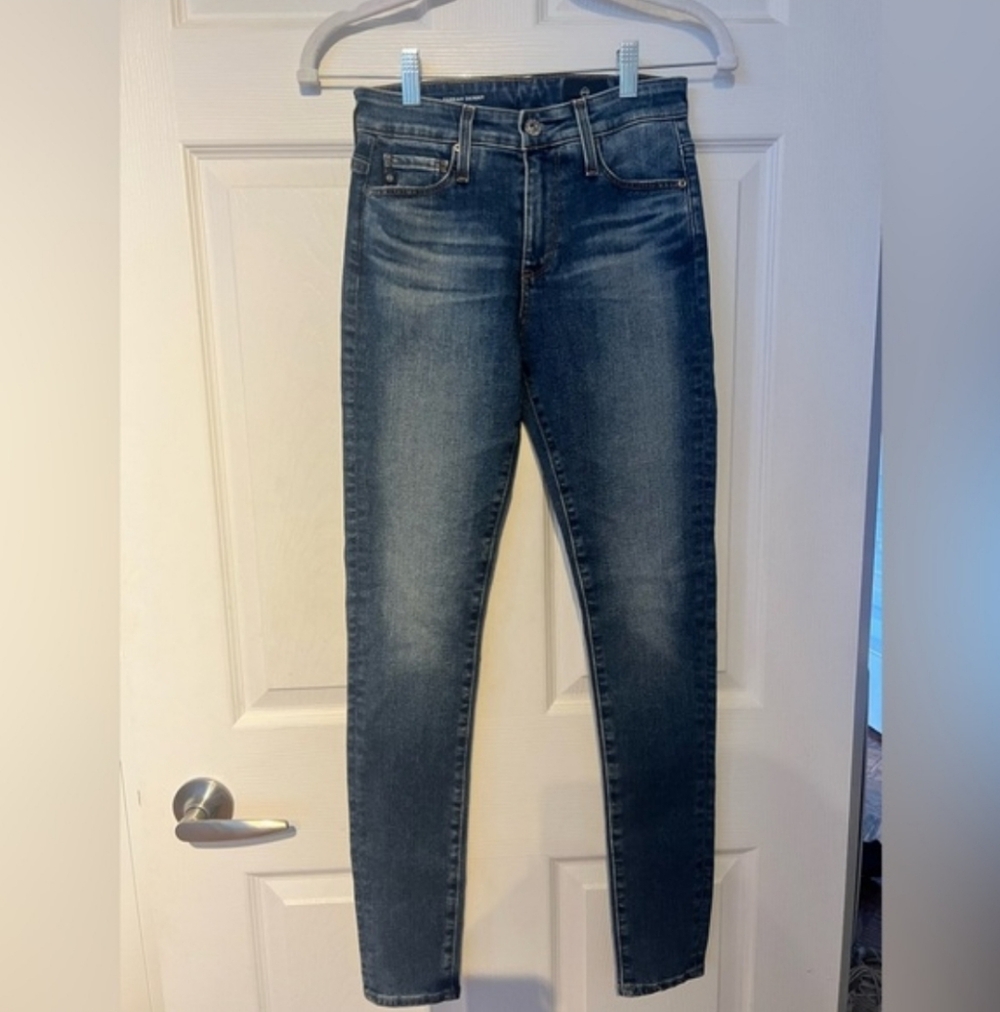 Ag Adriano Goldschmied Farrah Blue High Rise Skinny Jeans